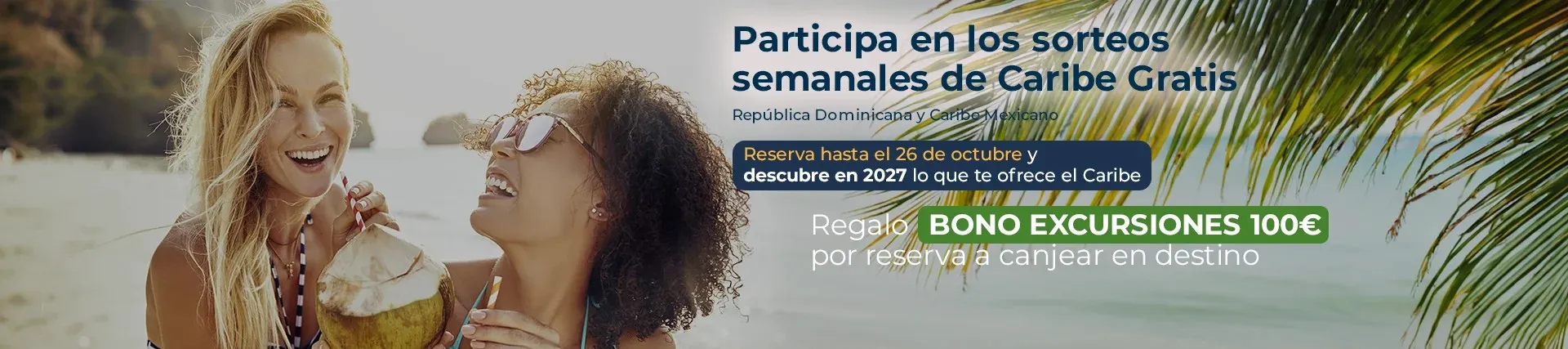 sorteo caribe gratis bono excursiones republica dominicana mexico traveland